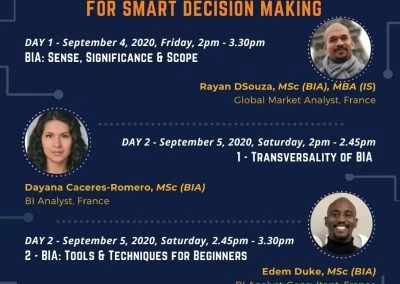 International Webinar on "Business Intelligence & Analytics (BIA) for Smart Decision Making