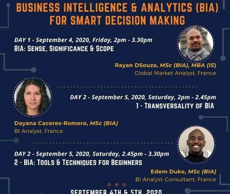 International Webinar on "Business Intelligence & Analytics (BIA) for Smart Decision Making