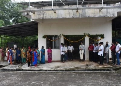 Machinery blessed as part of Ayudha Puja