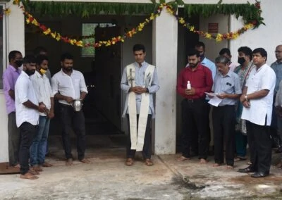 Machinery blessed as part of Ayudha Puja