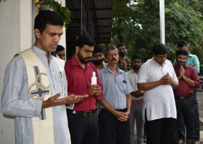 Machinery blessed as part of Ayudha Puja