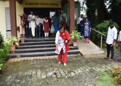 Machinery blessed as part of Ayudha Puja
