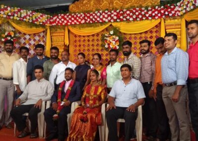 AIMIT Centre greets support staff Kaviraj on his wedding day