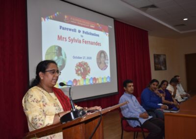 Office Manager Sylvia Fernandes accorded farewell