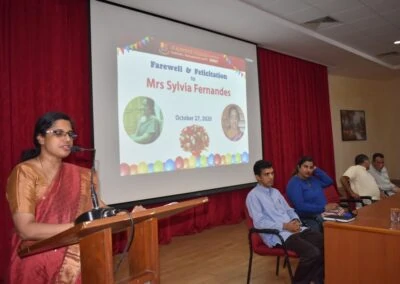 Office Manager Sylvia Fernandes accorded farewell
