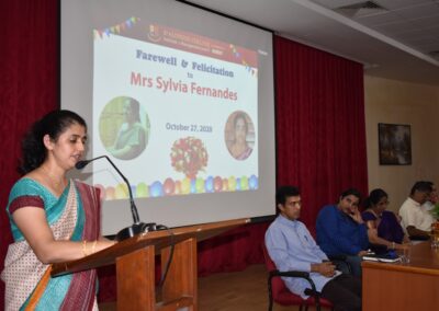 Office Manager Sylvia Fernandes accorded farewell