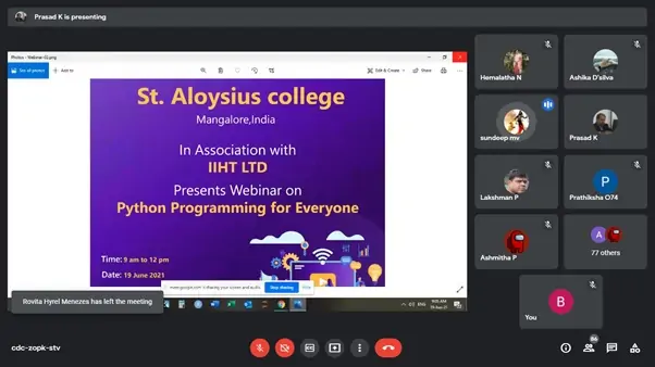 “Python Programming for everyone” workshop by IIHT Techademy: