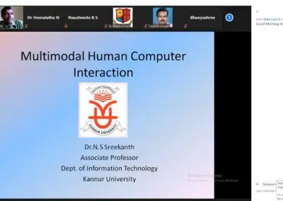 Multimodal Human Computing webinar conducted by IT Department