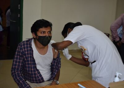 Vaccination drive at AIMIT Centre