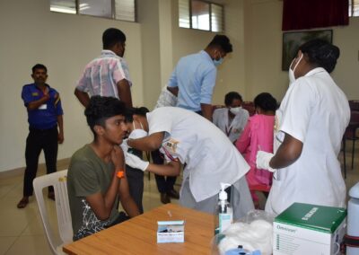 Vaccination drive at AIMIT Centre