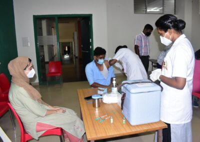 Vaccination drive at AIMIT Centre