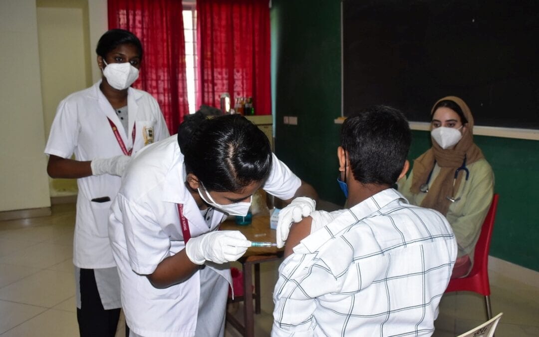 Vaccination drive at AIMIT Centre