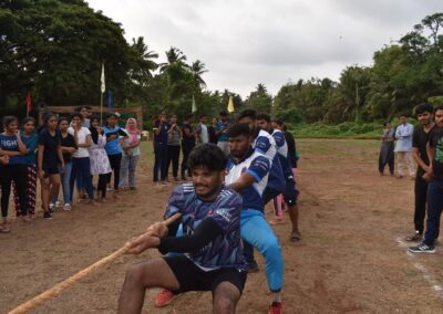 Hostel sports meet Students take part in large numbers