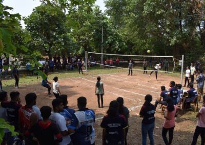 Hostel sports meet Students take part in large numbers