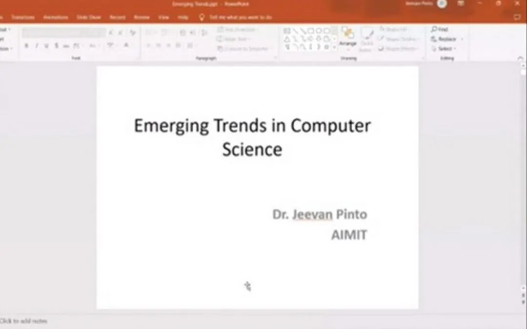 Webinar on ‘Emerging trends in computer science’