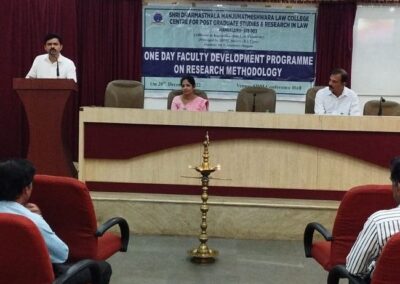 Dr Nagendra is resource person for FDP at SDM Law College