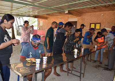 Non-teaching staff on a day’s picnic at King of Kings