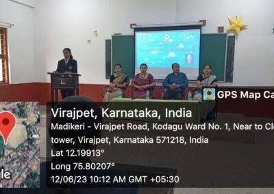 Srinivas BL resource person at St Anne’s, Virajpet