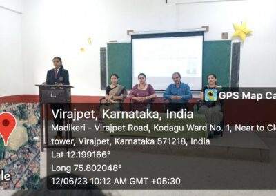 Srinivas BL resource person at St Anne’s, Virajpet