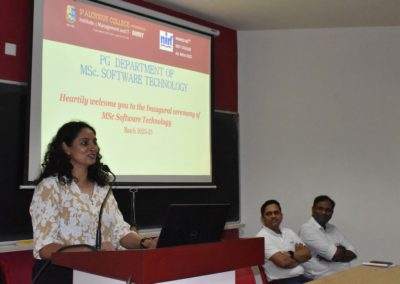 Niveus officials at MSc Soft Tech inauguration; interact with students