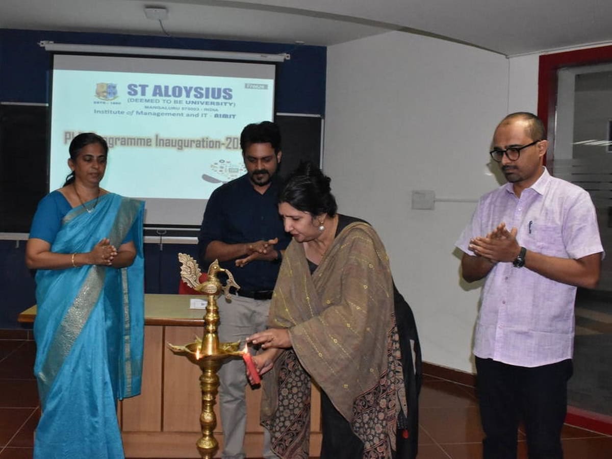 Inauguration of Ph D Course work 2024-25 was held in St Aloysius (Deemed to be University) AIMIT Centre