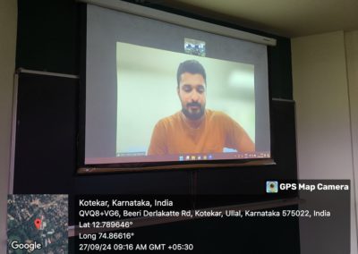 Department of Bioinformatics, AIMIT Centre hosted a Guest Lecture by Alumni, Mr Jithin Jose Mathew