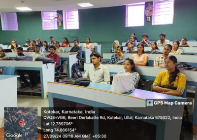 Department of Bioinformatics, AIMIT Centre hosted a Guest Lecture by Alumni, Mr Jithin Jose Mathew