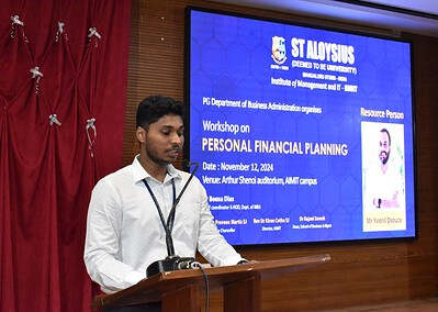 Workshop on Personal Financial Planning for Semester III MBA Students