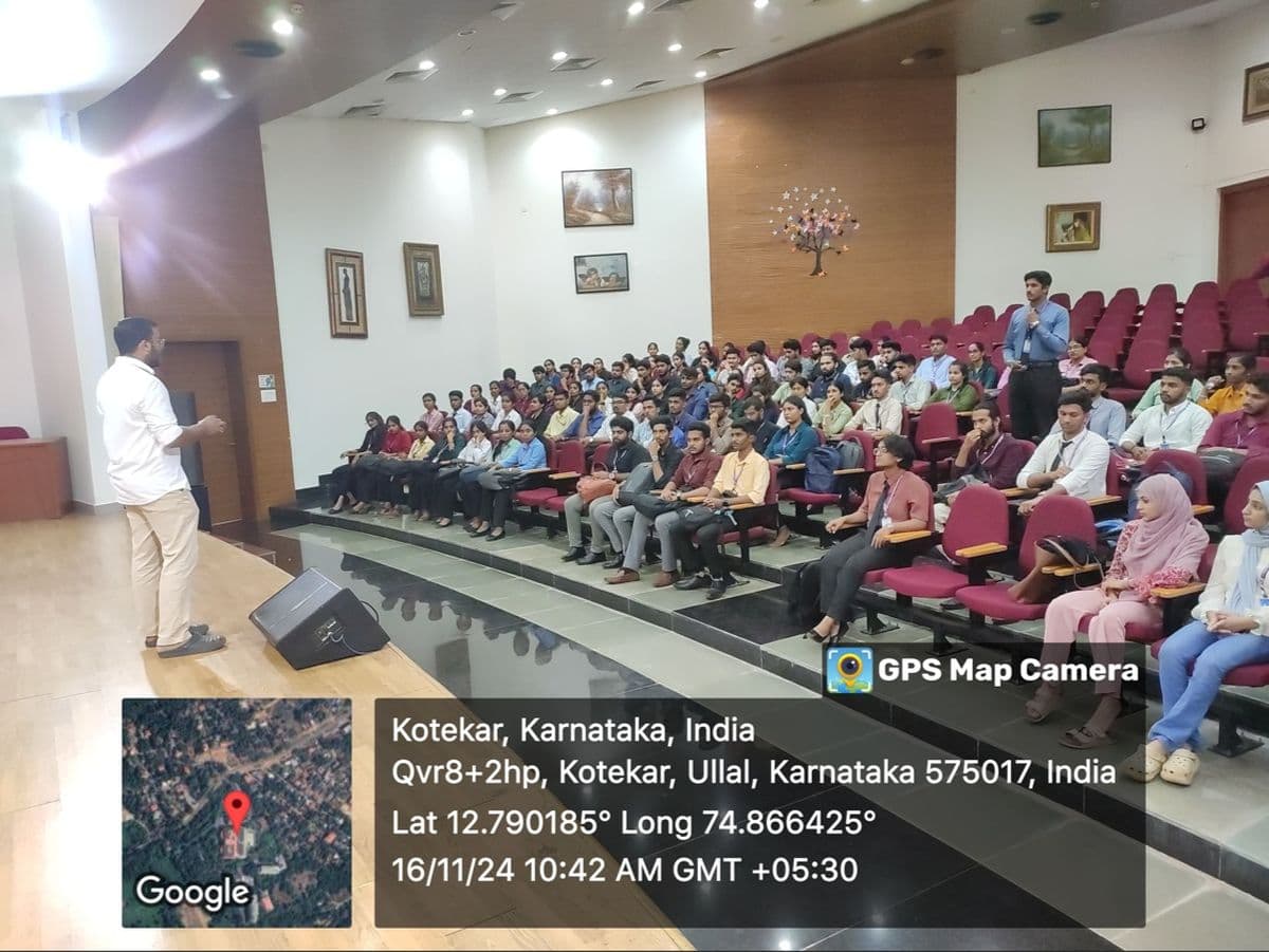 Alumni interaction - Connecting dots was organized for IT students at St Aloysius (Deemed to be University) AIMIT Centre