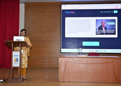 Workshop on AI and Gen AI for second-year MBA students: Infosys Springboard