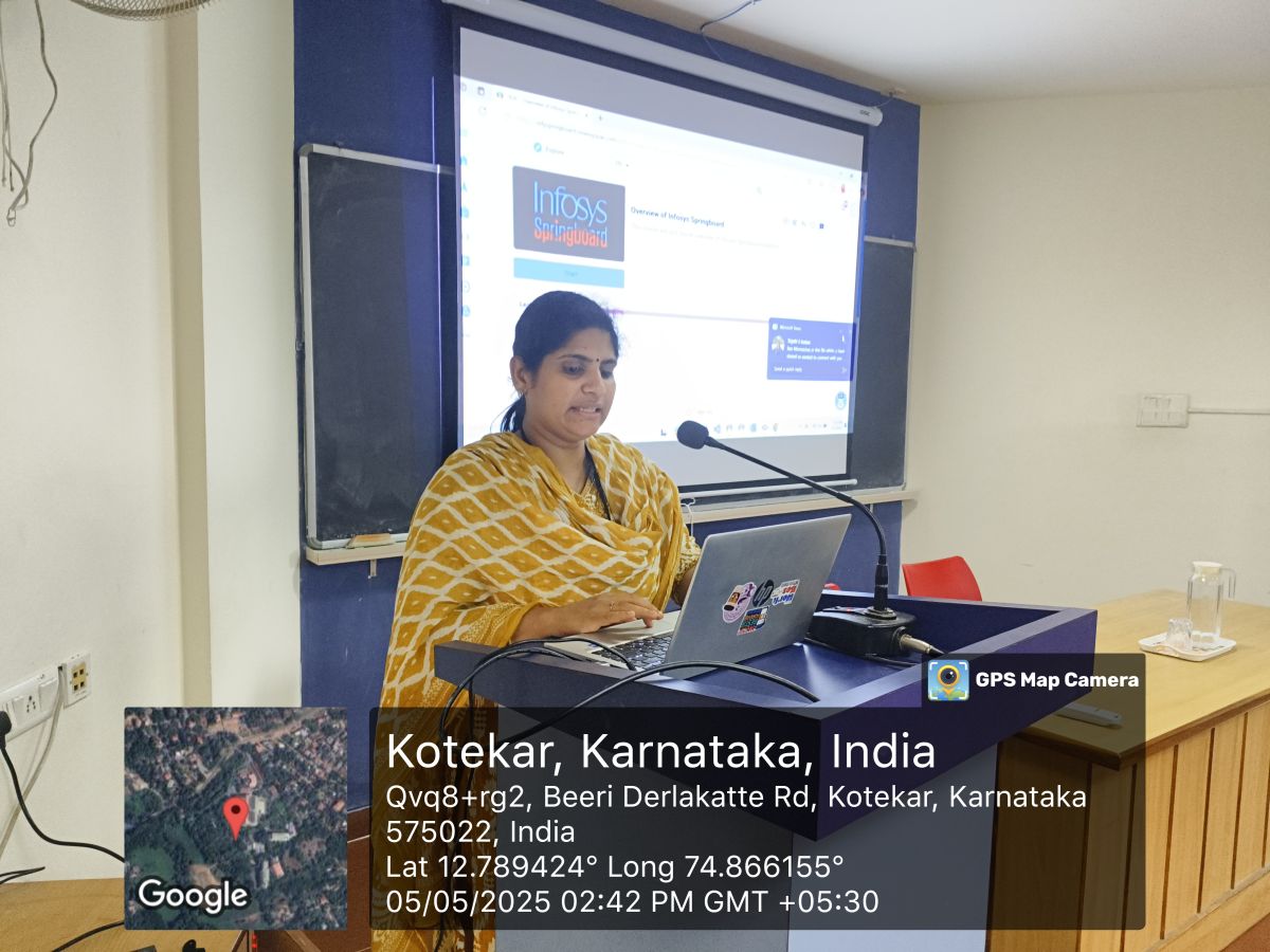 Workshop on “Python for Data Analysts”: part of the MOU initiative with Infosys Springboard